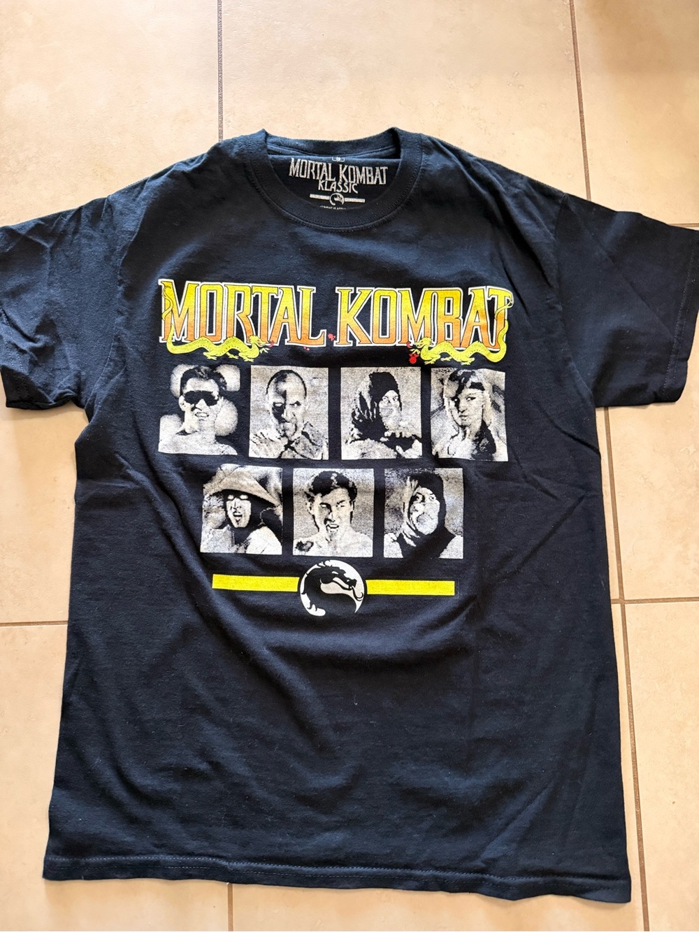 Mortal Kombat Black Graphic Short-Sleeve Tee